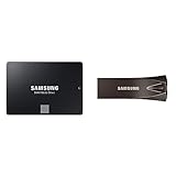 Samsung 870 EVO SATA III 2.5 Zoll SSD (MZ-77E1T0B/EU) & USB-Stick Typ-A BAR Plus (MUF-256BE4/APC), 256 GB
