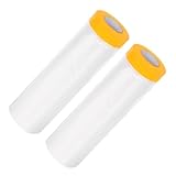 Housoutil 2 Rollen Fensterisolierfolie 20m Selbstklebend Transparent Wetterfest mit UV Schutz für Winter Sommer Fensterdämmungs Kit für Wohnräume und Büros