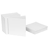 Ideen mit Herz Klappkarten-Set blanko | Faltkarten mit Umschlag | 50 Karten & 50 Umschläge | Karten zum Selbstgestalten (Kartengröße 14,5 x 14,5 cm | quadratisch)