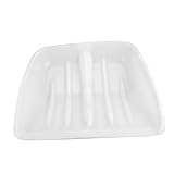 Kisangel Schneeschaufel aus Weißem Gehärtetem Kunststoff Leichtes Ergonomisches Design für Einfache Schneeräumung Tragbares Schneeräumer Werkzeug für Treppen und Gehwege