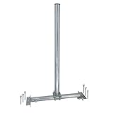 Premium X SOLID X85-48 Teleskop Dachsparrenhalter 85cm Mast 48mm Satellitenschüssel SAT Dach Halterung mit Kabeldurchführung