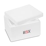 THERM BOX Styroporbox 2W Innen: 18x14x9cm Wand 3cm Volumen 2,39L Isolierbox Thermobox Kühlbox Warmhaltebox Wiederverwendbar