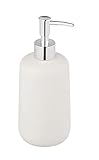 WENKO Seifenspender Olinda, Weiß, Bad-Zubehör mit mattiertem Finish, 0.5 l