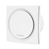 Turbionaire RING 100 SW Badlüfter, Doppelte Ansaugung und Vorderseite, 100 mm Durchmesser, Weiß, Nichtrückkehrventil, Wasserdicht, Für Belüftung im Badezimmer und WC