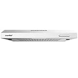 COMFEE' CHU 3.6F17BS 60cm Unterbauhauben Dunstabzugshaube Unterbau mit Edelstahl, abnehmbarem Aluminiumfilter, 200m³/h Luftstrom, 2 Stufen, 1 LED-Licht, Inox, Edelstahl Silber