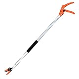 Teleskop Astschere Lang Akku, Baumschere Mit Aluminiumgriff, 1m Ausziehbarer Obstpflücker Mit Feststellvorrichtung Für Frische Äste Und Zweige
