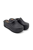 Terlik Sabo Air ST181 Max Leder Clogs Mules Hausschuhe Sabot Schuhe, Damen, Schwarz, EU 41