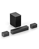 ULTIMEA 5.1 Surround Soundbar, 3D Surround Sound System, Soundbar für TV Geräte mit Subwoofer und Rear-Lautsprechern, 5.1 Virtuelle Surround, Bass Einstellbare Heimkino TV Lautsprecher, Poseidon D50