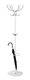 HAKU Möbel Garderobenständer chrom, weiß, Marmor, Metall - Maße: H 176 cm x Ø 38 cm, Style: Modern