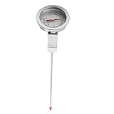 Ciieeo Bierthermometer Digitaler Grill Bier Brauen Gartemperaturüberwachung Frittieren Sofort Lesbares Fleisch Süßigkeiten-thermometer Bratenthermometer Rostfreier Stahl Silver