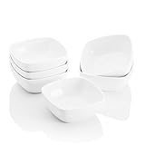 MALACASA, Serie Ramekin.Dish, 6-TLG. Set Mini Porzellan Dessert Schälchen für Nuss, Snack, Vorspeise, Nachtisch 4'/10cm/170ml Schäle