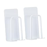 LIOOBO Edelstahl Zahnbürstenhalter 2er Set - Wandmontierter Organizer Für Badezimmer - Platzsparend Und Leicht Zu Reinigen Ideal Für Zahnbürstenbecher Und Kaffeetassen Selbstklebend