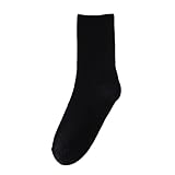 Sportsocken, Tennissocken, runde Baumwollsocken für Herren und Damen Füßlinge Sneaker Socken Damen (Black, One Size)