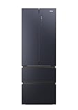 Haier HFW7720ENMB Kühl-Gefrier-Kombination/French Door/Farbe: Obsidian Black Inox / 477 Liter/MyZone Plus/Humidity Zone/Smart Home: Integriertes Wi-Fi/Auch Per HOn App Steuerbar