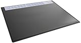 Durable Schreibunterlage mit Jahreskalender, 65 x 50 cm, rutschfest, PP, Made in Germany, schwarz, 722301