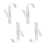 Zegnuem Handtuchheizkörper, Heizkörperhaken Haken Heizung Badheizkörper Rundheizkörper Haken, Handtuchhaken Handtuchhalter Für Rundstangen Bis 3.6cm Badezimmer, Küche Und Garderobe Weiße 4 Stück