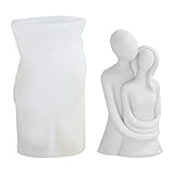 TNSLAND 3D KöRper Kerzenform，Silikonform Kerzen körper Paar Umarmen Kerzenformen Handgemachtes DIY Silikon Kerzenherstellung,Für Handarbeit Ornamente Duftkerze Handgefertigte Seife (White Couples)