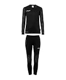 uhlsport REACTION GOALKEEPER SET JUNIOR Jugend Torwart Torhüter Fußball Set aus gepolstertem Shirt und Hose, komplette Torhüterbekleidung/Set für Jugendliche - schwarz - Größe 164