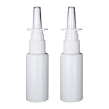 Kalastussaari Nasensprayflasche Nebel Sprühgerät, 2pcs leer nachfüllbare weiße Plastiksprayflaschen, 30 ml wiederverwendbarer Sprühflaschenbehälter