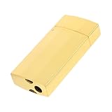 GANAZONO Metall Feuerzeughülle Vintage Retro Schutzhülle mit Klappdeckel Kompatibel Tragbarer Feuerzeughalter für Zuhause und Reise Goldener Leichter Metallkoffer