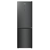 Hisense RB424N4CFC Kühl-Gefrierkombination/ NoFrostPlus/ Multiflow 360°/ CrispZone / AdaptTech / FastFreeze / LED-Display/ Kühlteil 220 l/ Gefrierteil 106 l/ schwarz strukturiert, 185 cm hoch
