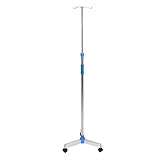 Infusionsständer, Infusionsbeutelstange, KorrosionsbestäNdiger Boden Fester Stand Robuster Edelstahl, HöHenverstellbar FüR die Klinik FüR Patienten
