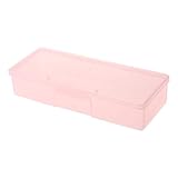 Ddujbtp Rechteckige Aufbewahrungsbox, transparent, für Maniküre, Werkzeug, Nägel, Kunstwerkzeug, leere Nägel, goldfarbene Nägel, Strasssteine und Charms