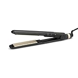 BaByliss ST089E Glättplatte mit Keramikbeschichtung, Multi-Spannung, hitzebeständige Matte, 2 Temperaturen, Schwarz