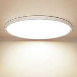 OUILA LED Deckenleuchte Flach Rund - Deckenlampe 24W 4000K...