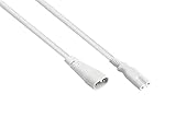 Good Connections P0870-W020 Euro-Verlängerung, 2 m, C8 Stecker (gerade) an C7/Euro 8 Buchse (gerade), 0,75 mm² Weiß