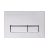 WC Drückerplatte Betätigungsplatte für Vorwandelement WC UWT01H-GE, Glänzende Chromfarbe Quadratische Unterputzplatte, 264 × 164 × 12.5 mm