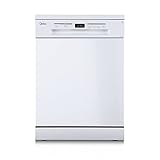 Midea SF 5.60NW wi Geschirrspüler, 60cm freistehender Spülmaschine mit Wifi Control, 12 Maßgedecke Unterbau Dishwasher, 6 Programme, 47 dB, 1-24H Startzeitvorwahl, Kindersicherung, Aquastop