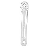 VIFERR Fahrrad Kurbelarm 170mm Aluminiumlegierung Links Einkettiger Kurbelarm Ersatzzubehör für Fahrrad, Mountainbike, Rennrad (Rhombic Hole - Silber)