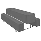 Teruntrue 3er-Sets Biertischhussen Bierbank-Auflage,Dunkelgrau Biertisch und Bankgarnitur Husse für 70x220cm Tischbreite für Festzeltgarnituren Bierbank Hussen(Dunkelgrau)
