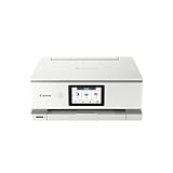 Canon PIXMA TS8751 Multifunktionsdrucker 3in1 (Tintenstrahl,Drucken, Kopieren, Scannen, A4, 10,8 cm Touch LCD, WLAN, Duplexdruck, 2 Papierzuführungen, 2 x 100 Blatt, 6 Separate Tinten) weiß