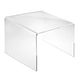 EH Design Acrylglas Beistelltisch I Couchtisch PLEXIGLAS® Mini Nachttisch Mini Tisch (40cm (Breite) x 30cm (Tiefe) x 34cm (Höhe), Material stärke 8mm, transparent)