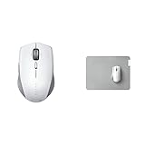 Razer Pro Click Mini - Ergonomische kabellose Maus für das Büro Weiß & Pro Glide - Weiches Mauspad für Komfort und Produktivität im Büro (Texturierte Stoff-Oberfläche, rutschfest) Weiß