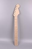 WUQIMUSC 21Fret Gitarre Hals 25.5inch Ahorn Griffbrett Punkt Inlay Bolzen auf Unfinished