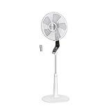 Rowenta Turbo Silence Extreme Standventilator, nur 32 dB(A) im Silent Night-Modus, energiesparend, 14 Geschwindigkeiten, digitaler LED-Bildschirm, Timer, Fernbedienung, Weiß, VU5690F0