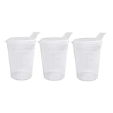 Medi-Inn+ Schnabelbecher Set - 3 Stück, mit Trinköffnung 12 x 10 mm, transparent, Kunststoff – Ideal für Kinder und Senioren