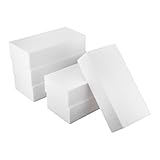 MCE-Commerce A3990713 Styroporblöcke │ Styropor Rechtecke │ Blöcke zum Basteln 5 cm, Weiß, 20×10×5cm, 6