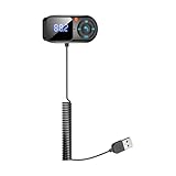 IEEDFJKK ABS Freisprecheinrichtung Drahtloser Bluetooth 5.0 Auto FM Transmitter Bluetooth FM Transmitter MP3 Player Autoradio MP3 Player Langlebig