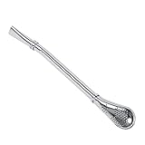 Yerba Mate Strohhalme, Edelstahl Mate Trink stroh Langer Griff gefiltert Trinklöffel Rühr filter Löffel für Tee Set von 5