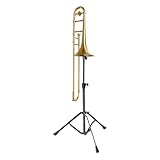 Posaunenständer - Cantabile Posaunenständer | Tragbarer Trombonenständer | Höhenverstellbarer Kegels | Gummierte Füße Für Sicheren Stand | Dreiecksdesign Und Höhenverstellung Für Livestreaming