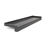 HausFux jetLINE Aluminium Fensterbank außen - nach Maß inkl. Putz Abschlüsse - individueller Zuschnitt - bis 3 m (Anthrazit, T x L | 5 x 50 cm)