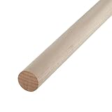 SOTECH Buche Rundstab glatt Ø30 x 500 mm Rundholz Holzstab zum Basteln oder als Garderobenstange