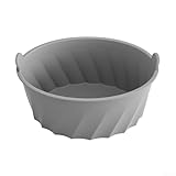 Springwillfly Schongarer-Einsatz aus Silikon, kompatibel mit 6 8 Quart Slow Cookers, maximale Temperaturbeständigkeit, leicht zu pflegen (grau)