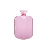 Durchsichtig 2000ml Wärmflasche Hohe Dichte PVC Explosionssicher Heißwasser Pack Tasche Massage Gesundheitspflege (Color : Pink)