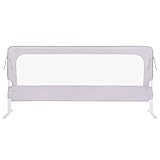 Belfoyer Bettgitter Rausfallschutz für Kinderbett & Babybett, Höhenverstellbar und Klappbar, Ohne Bohren Montage, Sicherer Bettschutzgitter für Boxspringbett und Elternbett-WX22101