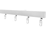 Garduna SmartGlide! | Gardinenschiene | Vorhangschiene | Aluminium Weiss | mit hochwertigen Leichtlaufrollen | 10 Ersatzrollen